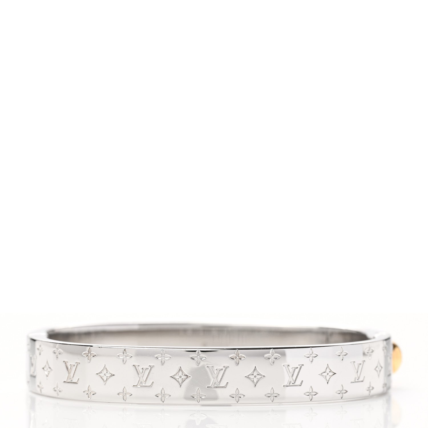 Louis Vuitton Palladium Monogram Nanogram Cuff S 3 of 6