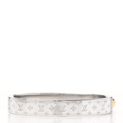 Louis Vuitton Palladium Monogram Nanogram Cuff S 3 of 6