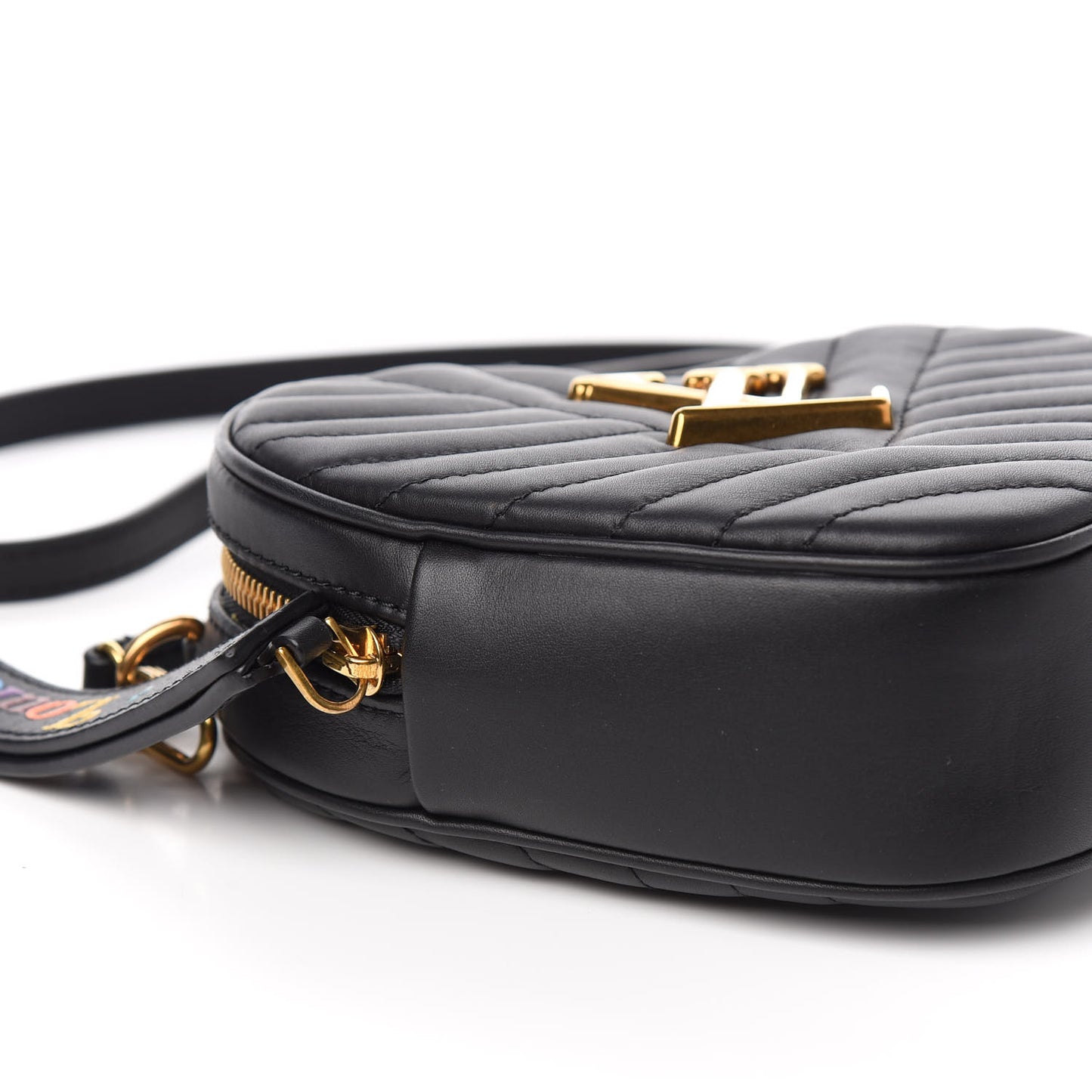 Calfskin New Wave Heart Bag Black