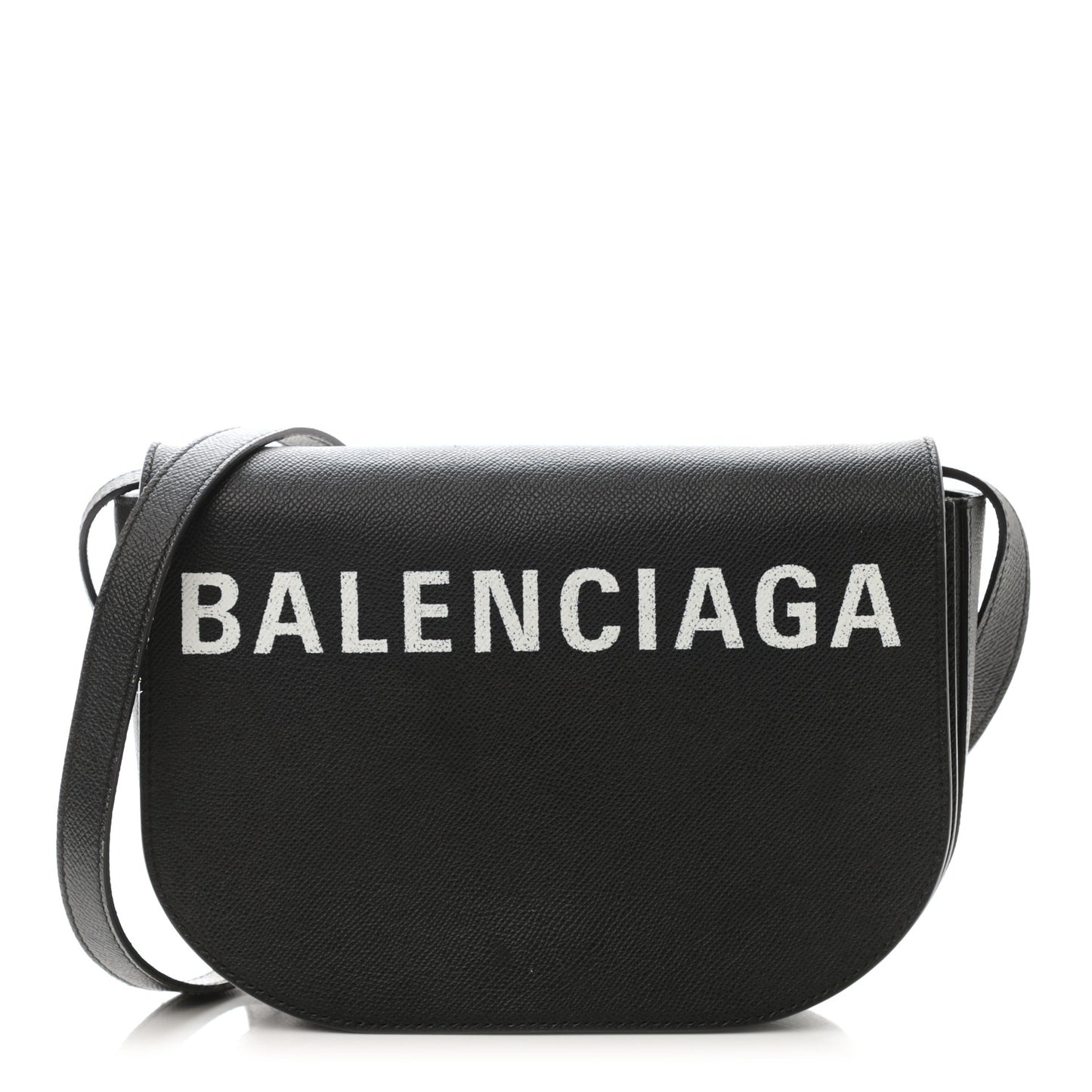 Signature Grained Calfskin Logo S Ville Day Bag Black