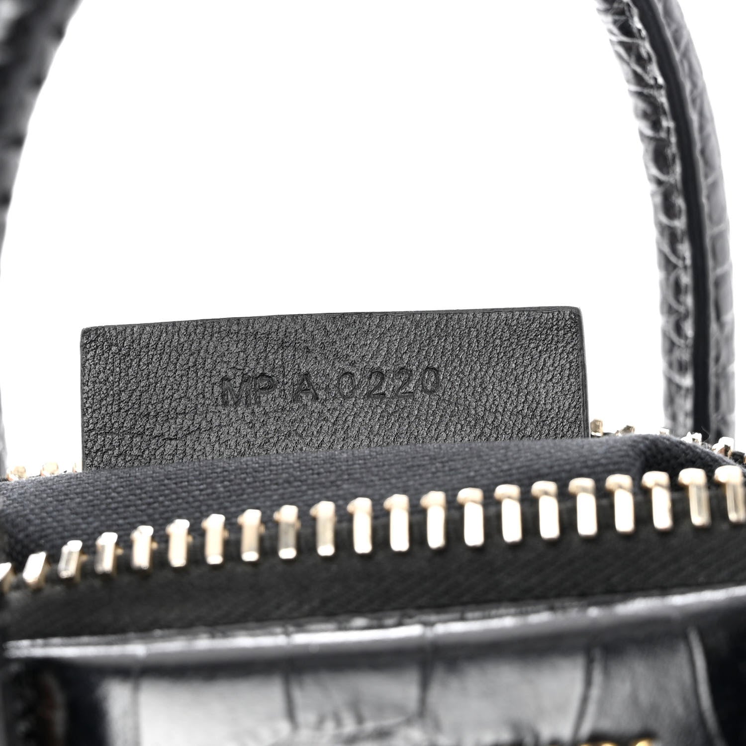 Givenchy Calfskin Crocodile Embossed Mini Antigona Black 7 of 10