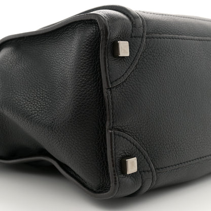 Celine Drummed Calfskin Micro Luggage Black 8 of 12