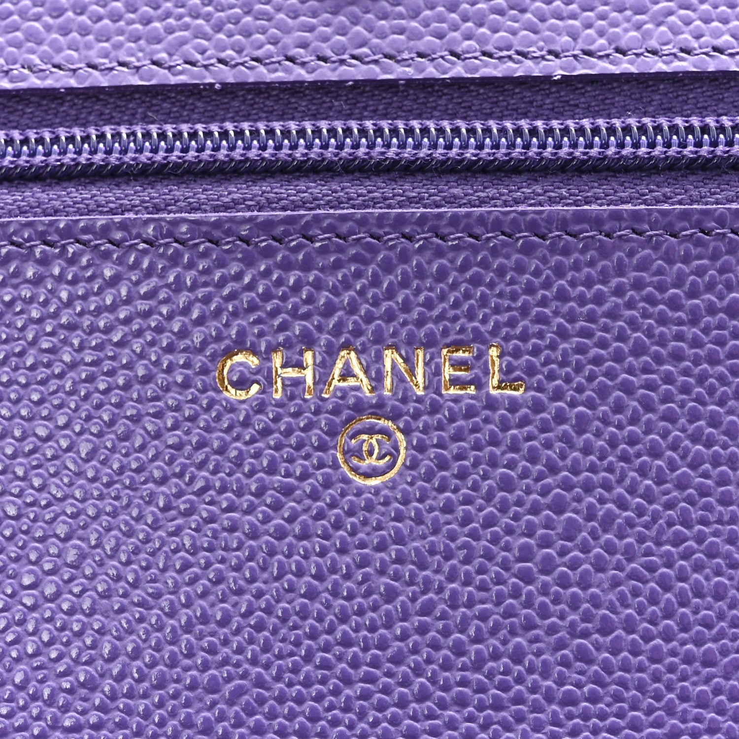 Chanel Caviar Quilted Wallet On Chain WOC Purple 6 of 12