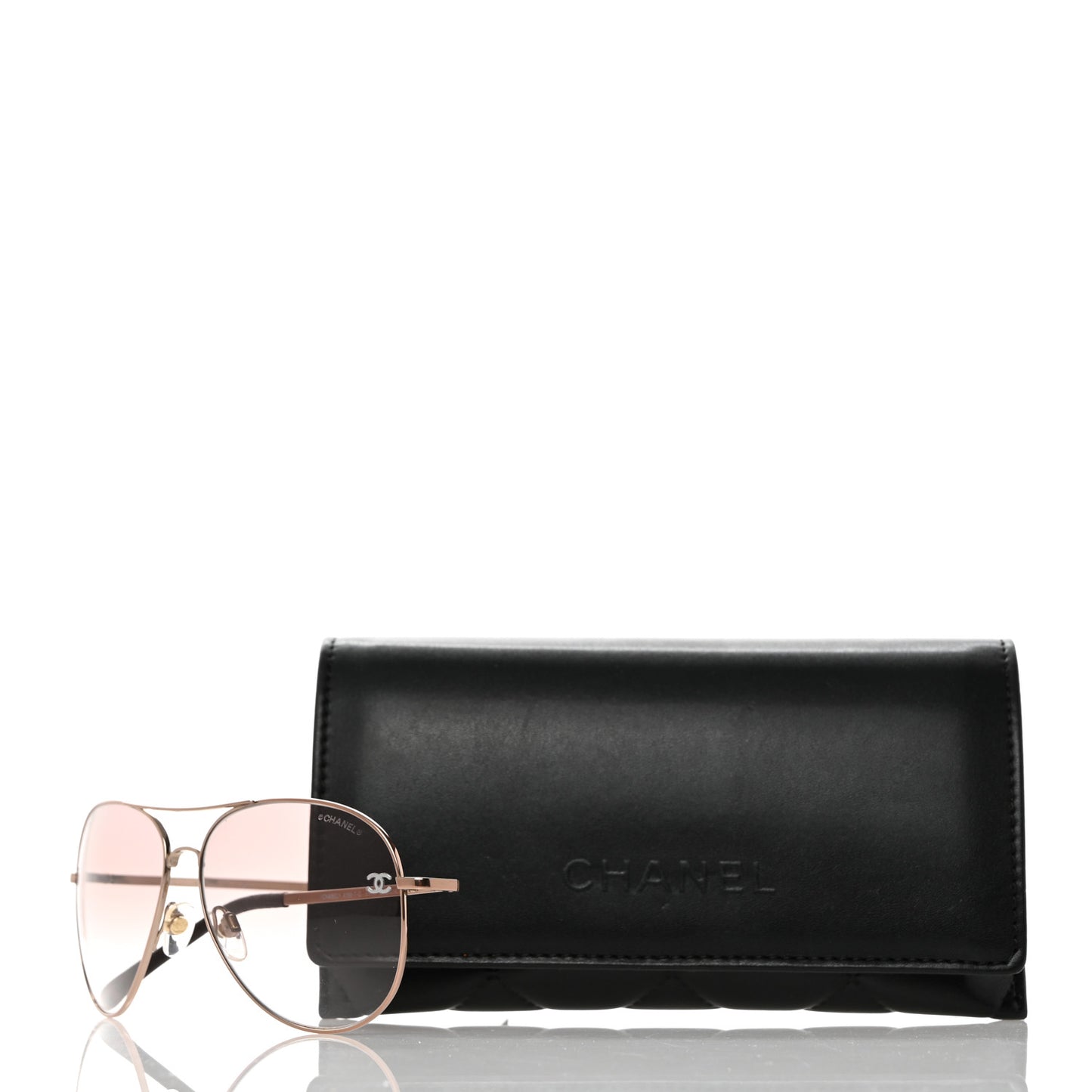 Metal Aviator CC Sunglasses 4189-T-Q Rose
