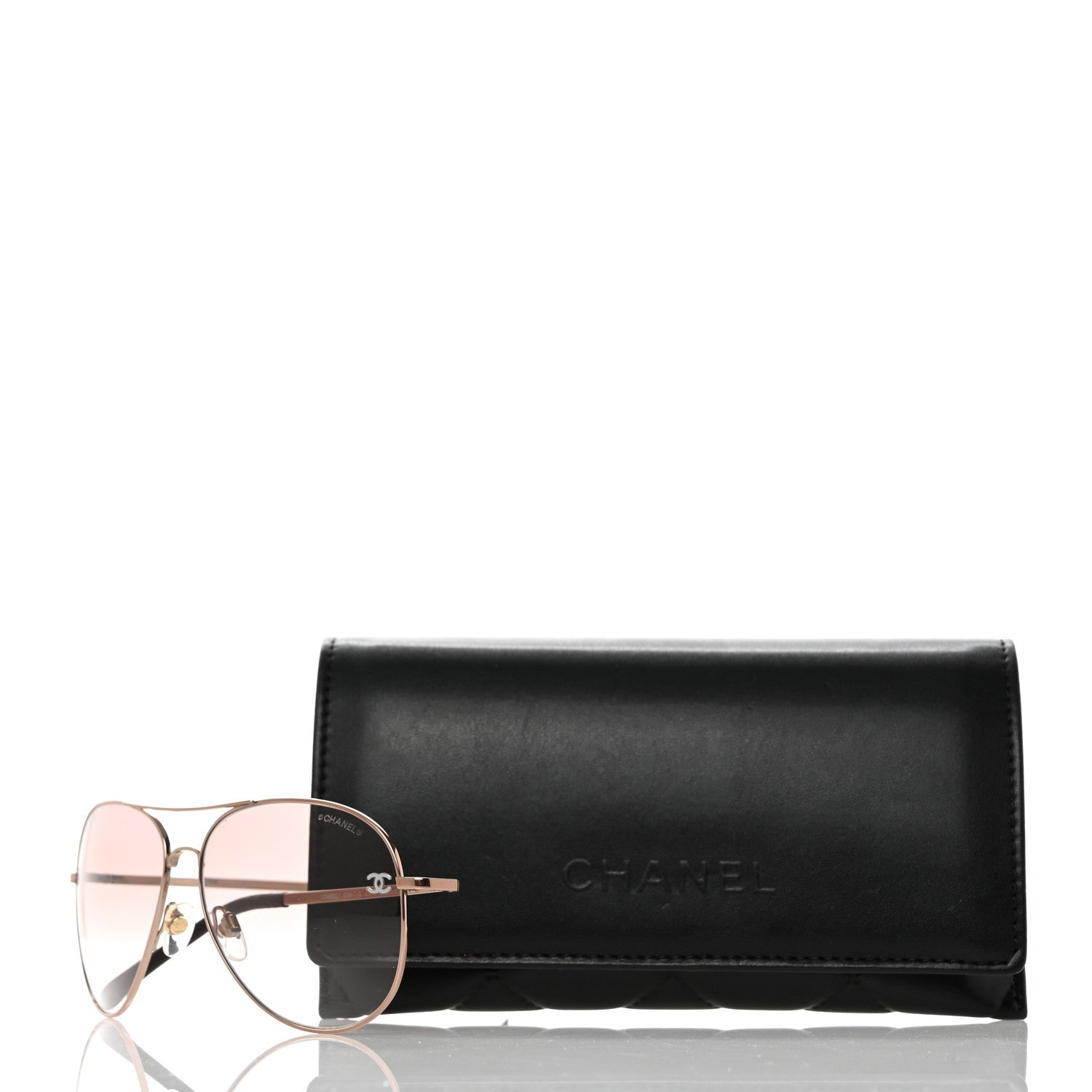 Chanel Metal Aviator CC Sunglasses 4189-T-Q Rose 8 of 8