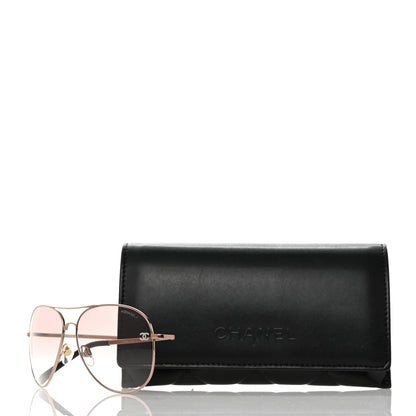 Chanel Metal Aviator CC Sunglasses 4189-T-Q Rose 8 of 8