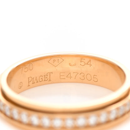 Piaget 18K Rose Gold Diamond Possession Wedding Band Ring 54 6.75 4 of 5
