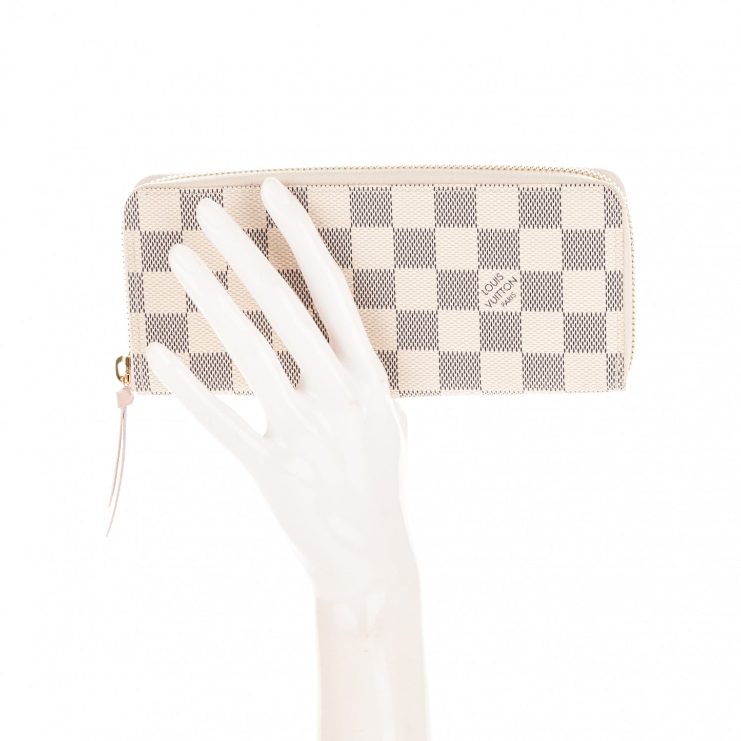 Damier Azur Clemence Wallet Rose Ballerine