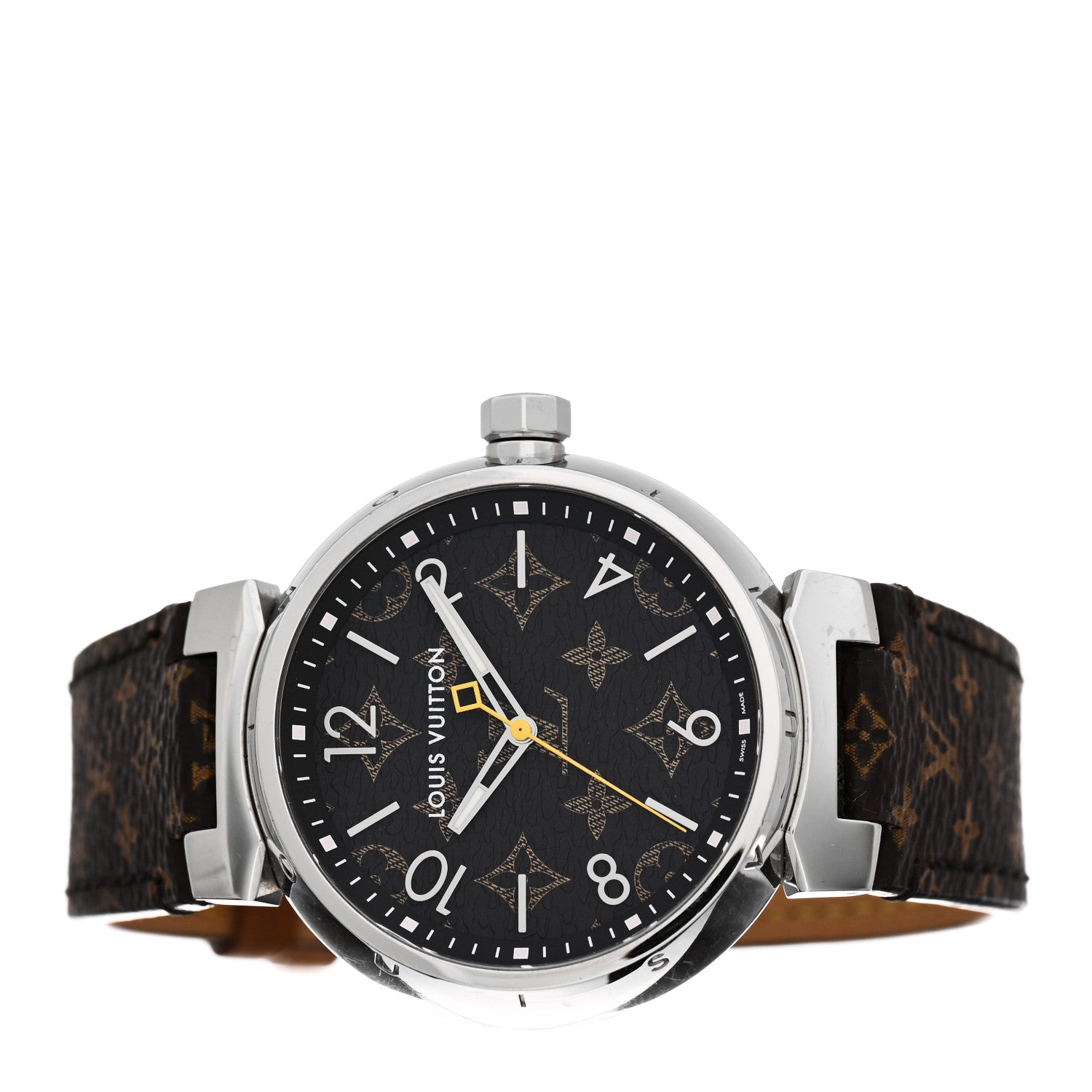 Louis Vuitton Stainless Steel Monogram 39mm Tambour Monogram Quartz Watch 2 of 5