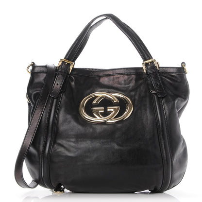 Gucci Calfskin Medium Britt Bag Black 1 of 10