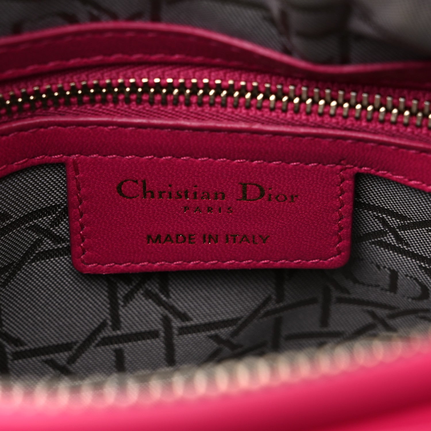 Christian Dior Lambskin Cannage Medium Lady Dior Fuchsia 6 of 14