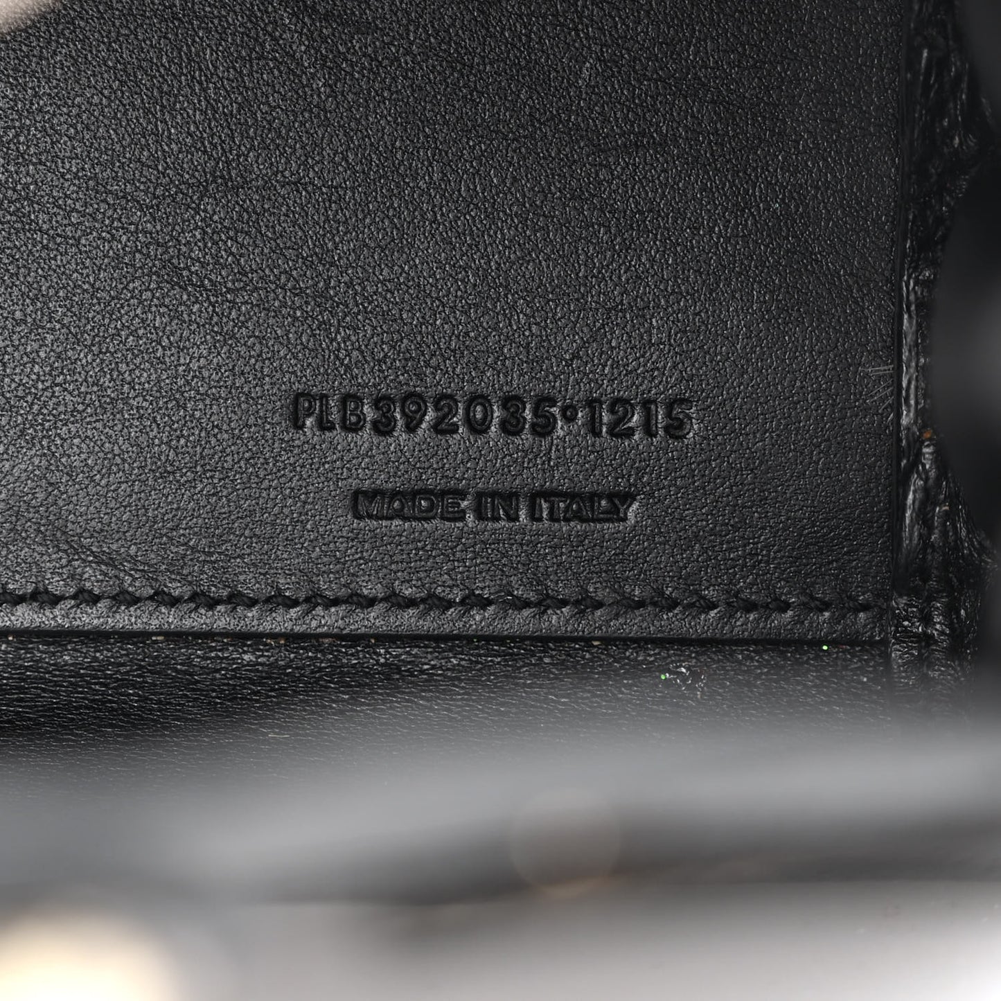 Grained Calfskin Python Embossed Nano Sac De Jour Black