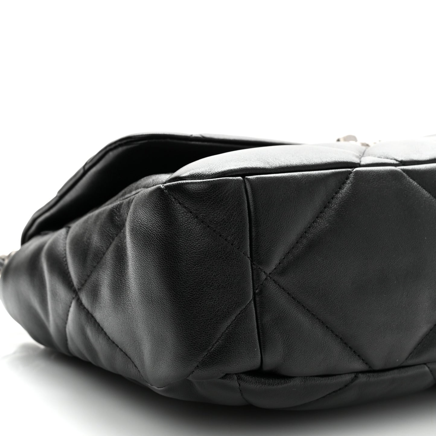 Lambskin Quilted Large Chanel 19 Flap Black