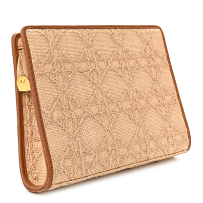 Christian Dior Raffia Cannage 30 Montaigne Dea Pouch Natural 2 of 8