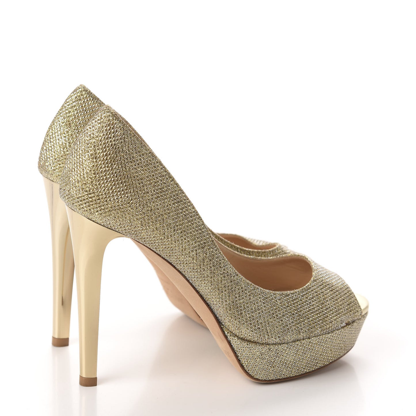 Lame Glitter Dahlia Pumps 35 Gold