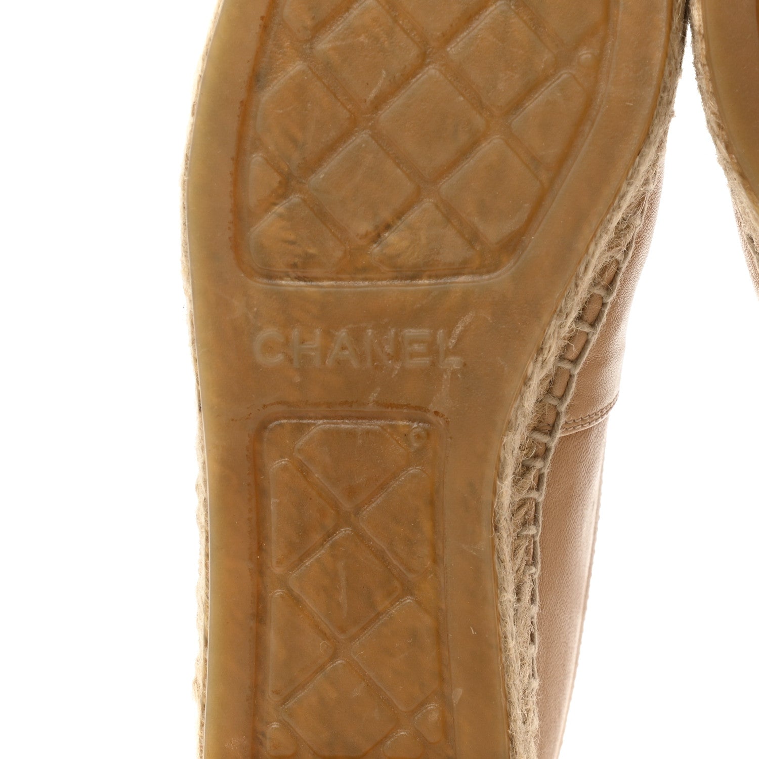 Chanel Lambskin CC Espadrilles 36 Beige Black 6 of 11