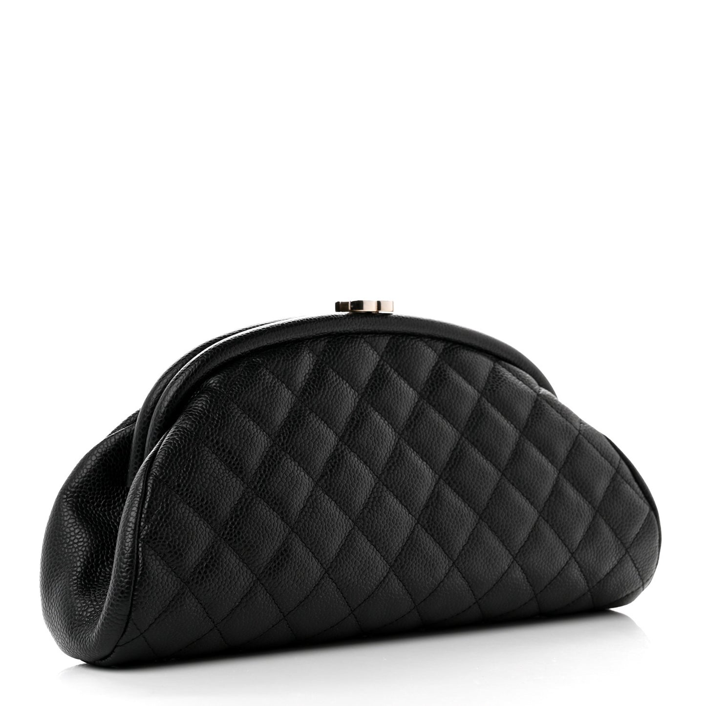 Caviar Quilted Timeless Clutch Black