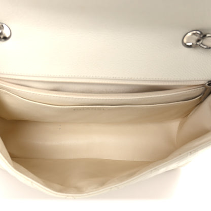 Chanel Caviar Quilted Jumbo Single Flap White 5 of 12