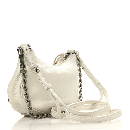 Balenciaga Agneau Arena Le Cagole Mini Purse With Chain Optic White 2 of 8