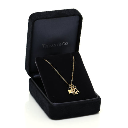 Tiffany 18K Yellow Gold Lock and Key Pendant Necklace 6 of 7