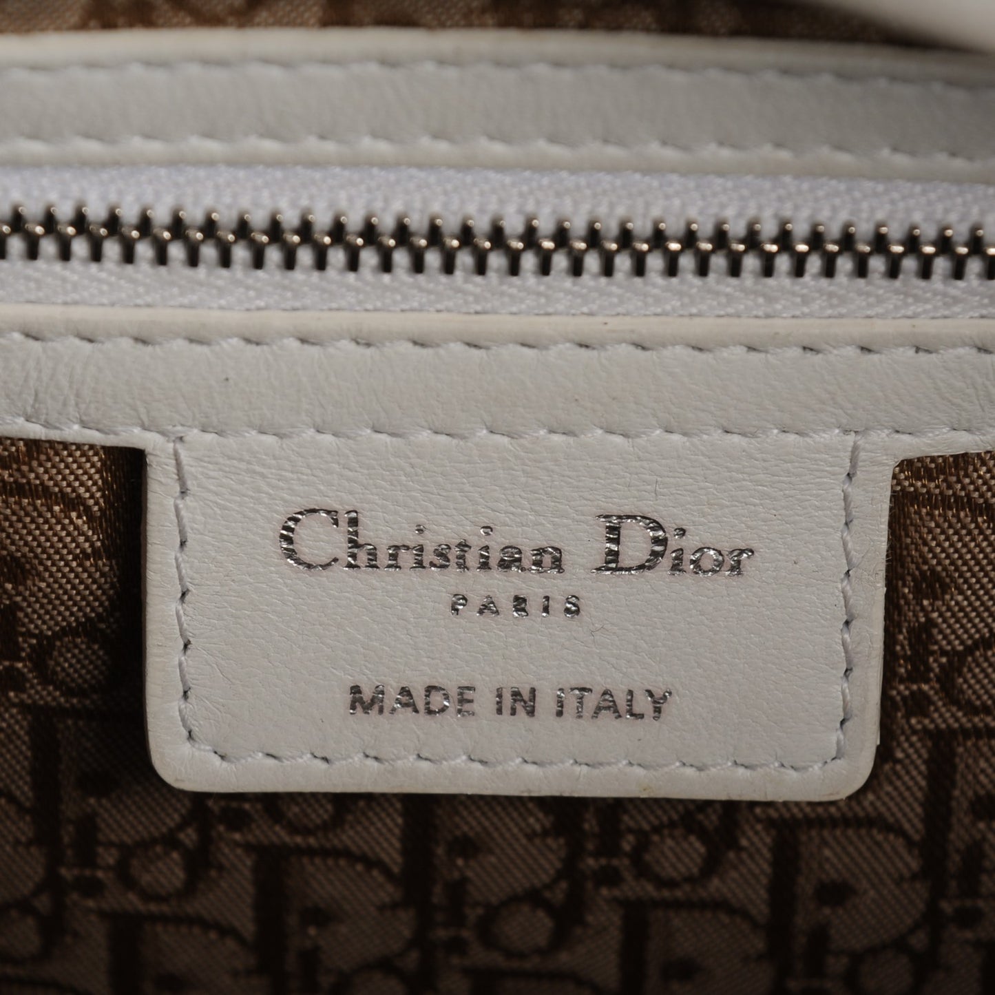 Lambskin Cannage Large Lady Dior White
