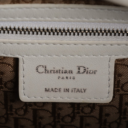 Christian Dior Lambskin Cannage Large Lady Dior White 6 of 9