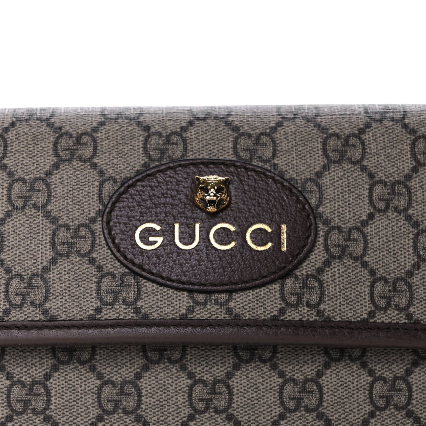 GG Supreme Monogram Neo Vintage Web Belt Bag Brown