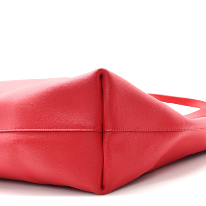 Saint Laurent Calfskin Large Shopping Tote Rouge Eros 11 of 12