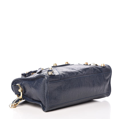 Balenciaga Agneau Giant 12 Gold Hardware Mini City Bleu Obscur 4 of 19