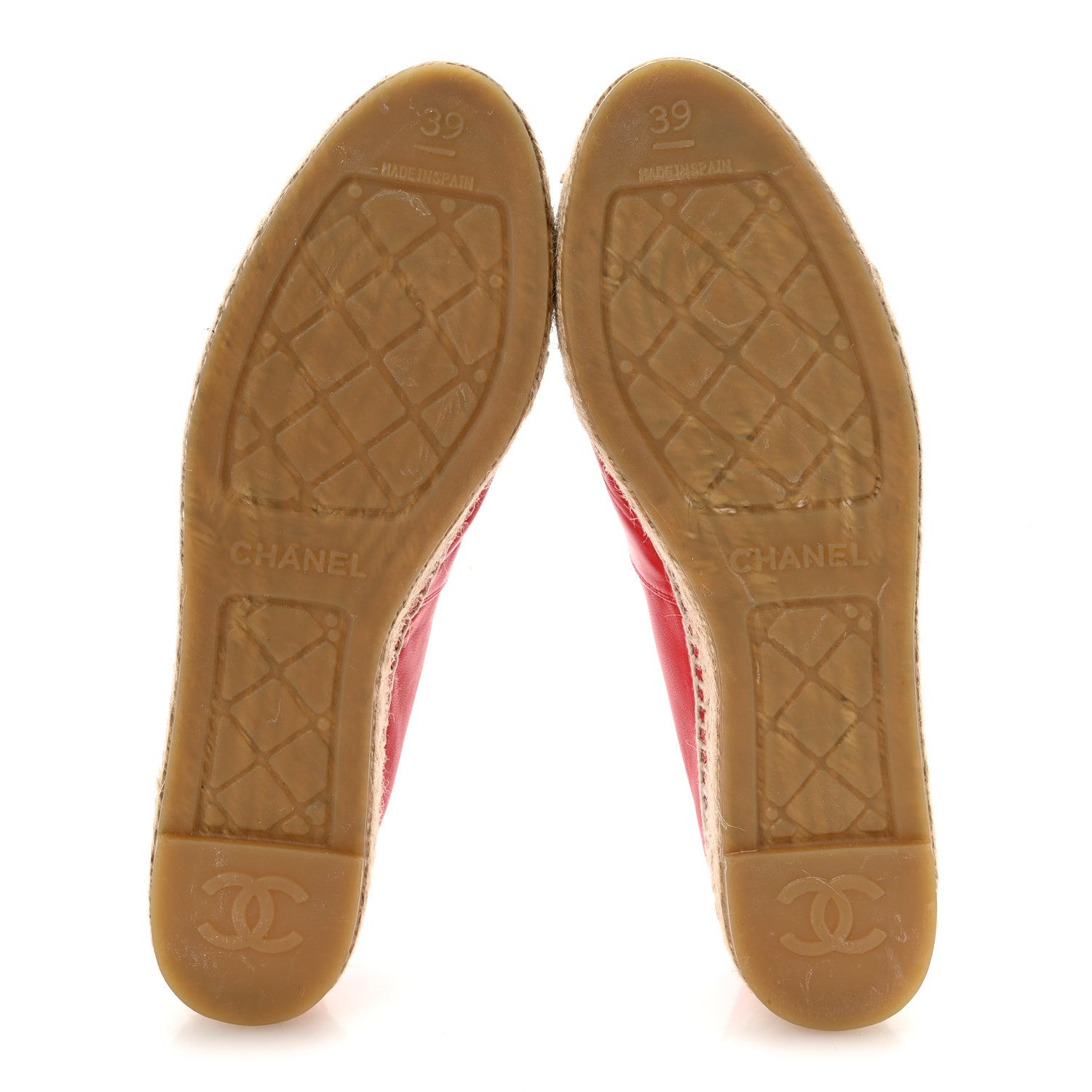 Chanel Lambskin CC Espadrilles 39 Red 6 of 9
