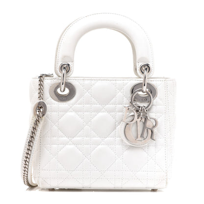 Christian Dior Lambskin Cannage Mini Lady Dior White 1 of 15