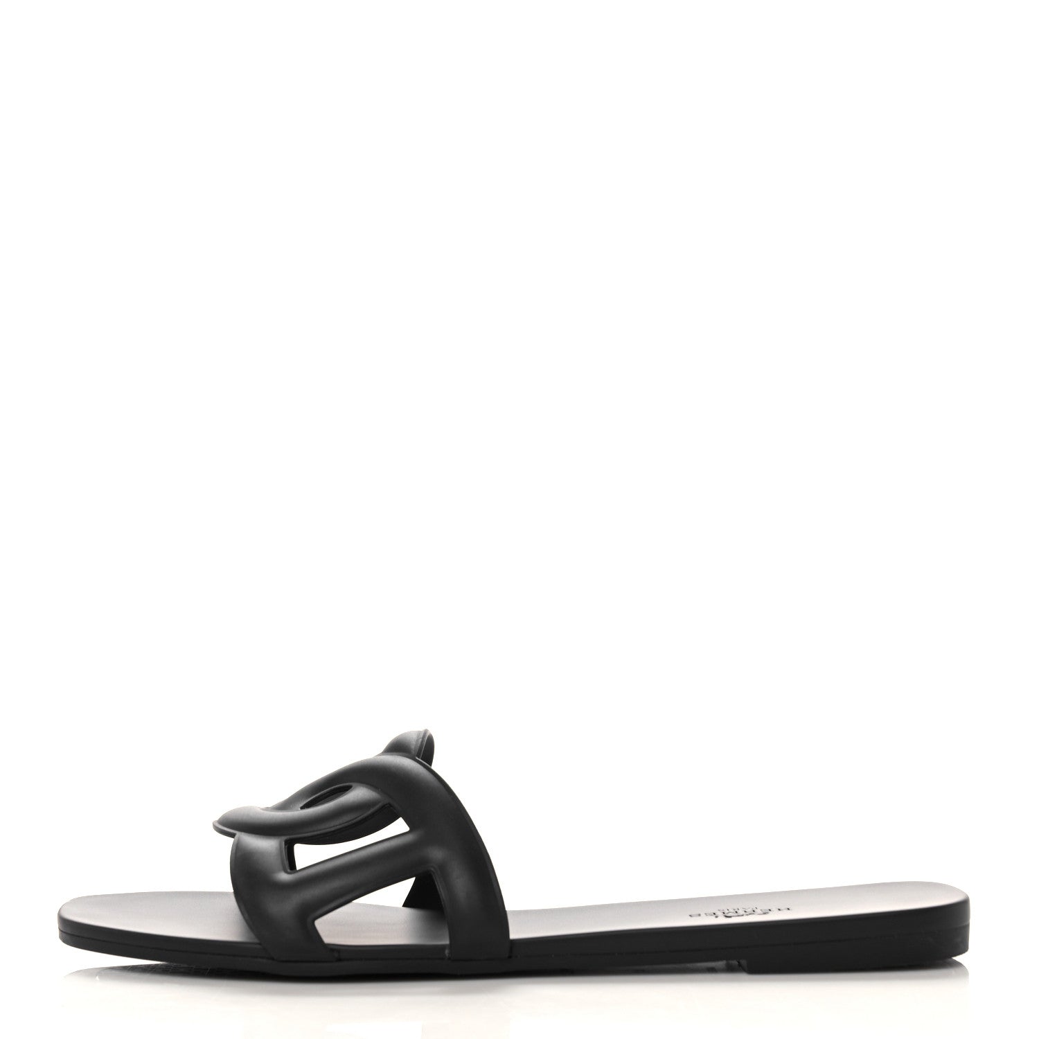 Hermes Rubber Aloha Sandals 41 Black 1 of 11