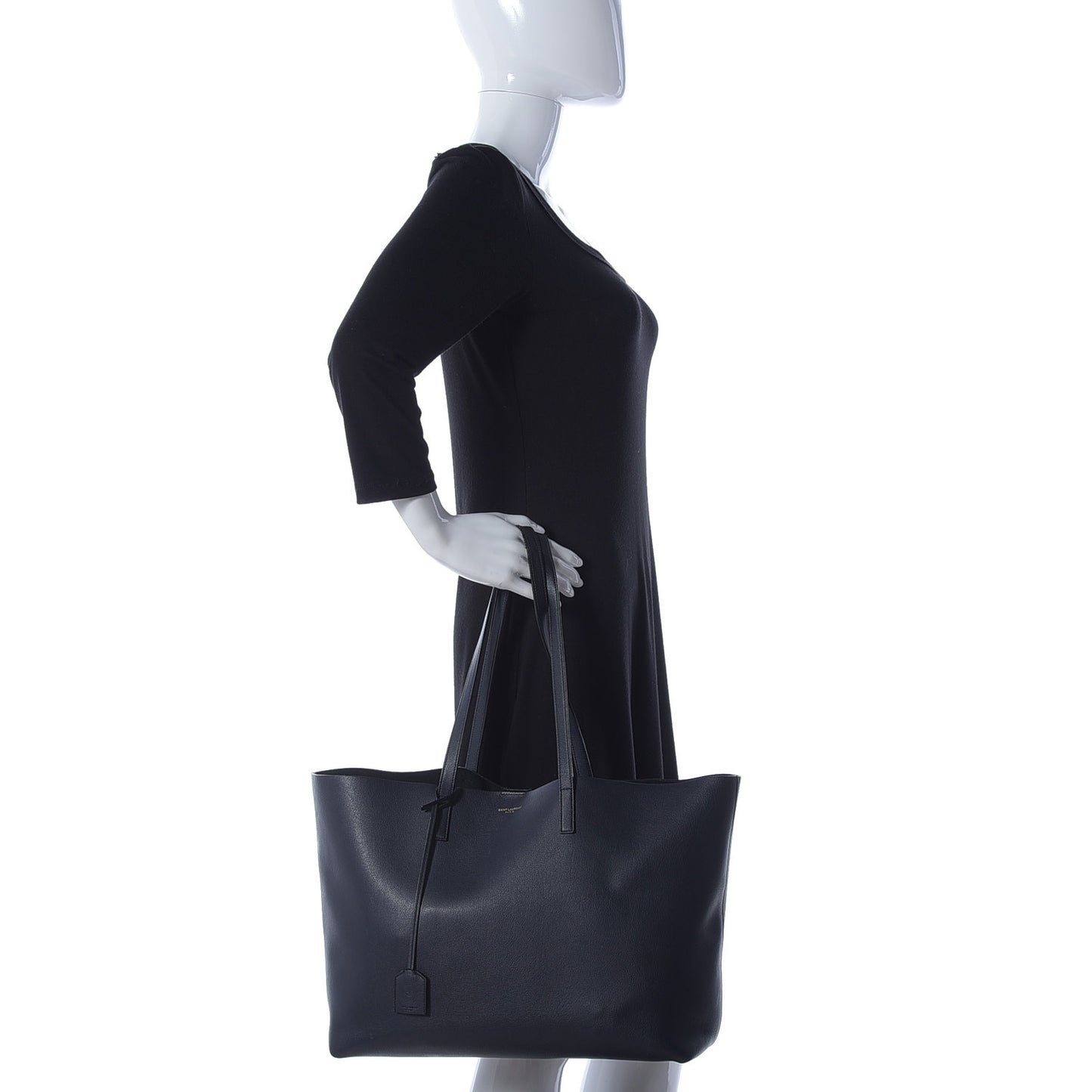 Calfskin Large Shopping Tote Deep Marine