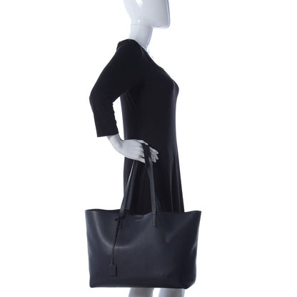 Saint Laurent Calfskin Large Shopping Tote Deep Marine 2 of 11