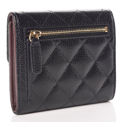 Chanel Caviar Quilted Compact Flap Wallet Black 3 of 8