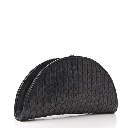 Bottega Veneta Calfskin Intrecciato Knot Clutch Black 2 of 9