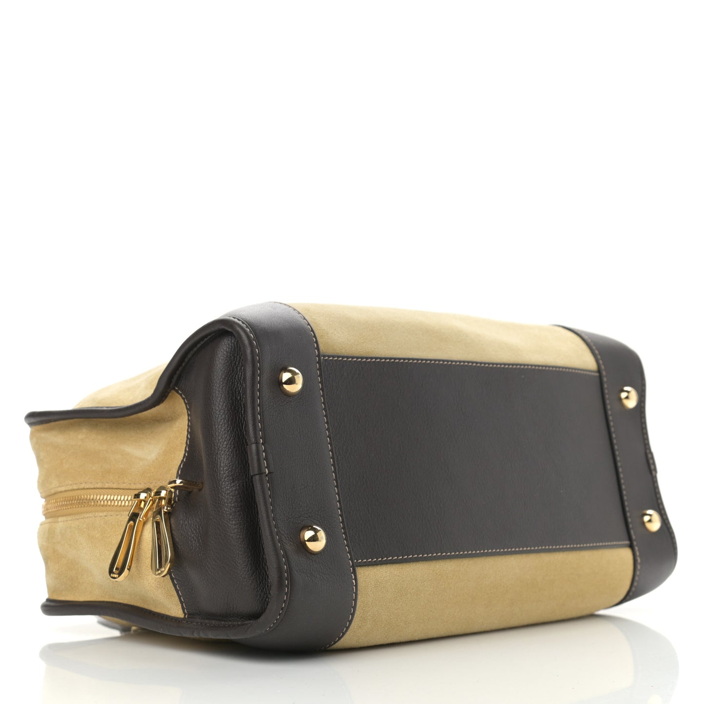 Suede Calfskin Amazona 36 Gold Brown