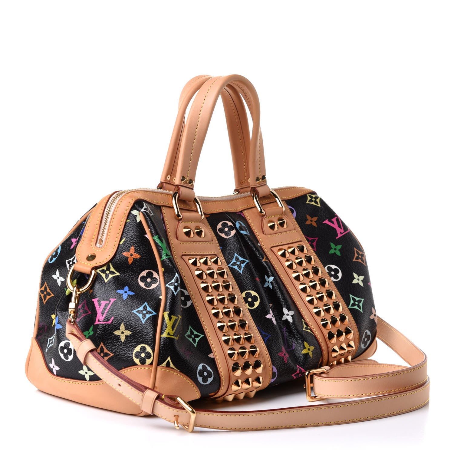 Louis Vuitton Monogram Multicolor Courtney MM Black 3 of 9