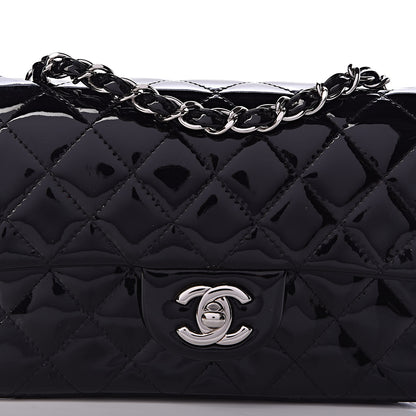 Chanel Patent Calfskin Quilted Mini Rectangular Flap Black 10 of 14