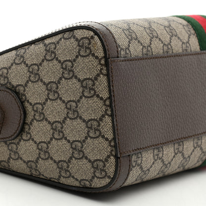 Gucci GG Supreme Monogram Web Medium Ophidia Boston Brown 9 of 10