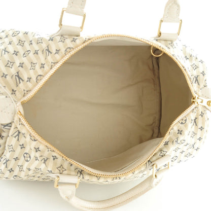 Louis Vuitton Mini Lin Croisette Speedy 30 Blue 5 of 7