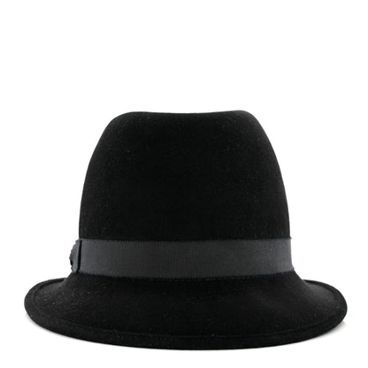 Chanel Felt Fedora Hat M Black 6 of 8