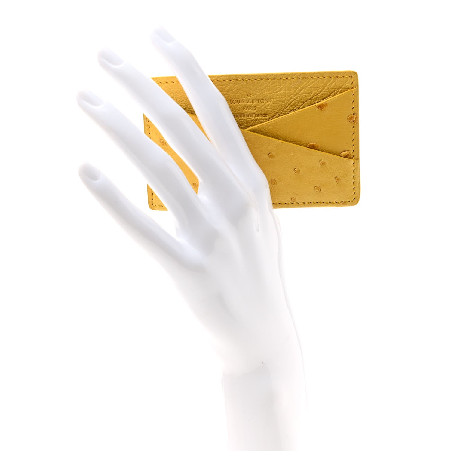 Louis Vuitton Ostrich Card Holder Yellow 2 of 7