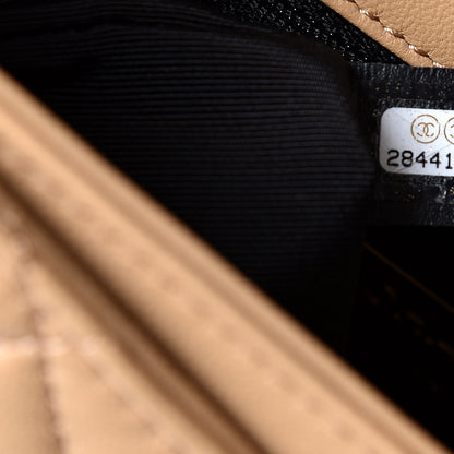Chanel Lambskin Quilted Medium Linked In Flap Beige 6 of 9