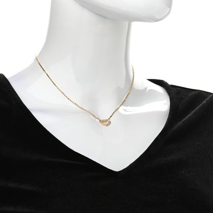 Cartier 18K Pink Gold Diamond Hearts and Symbols Pave Necklace 2 of 5