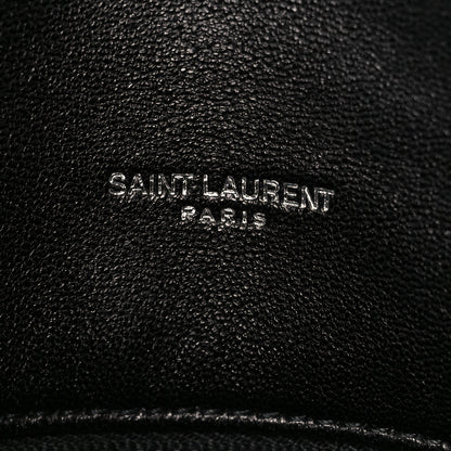 Saint Laurent Lambskin Quilted Small Loulou Puffer Monogram Chain Satchel Black 6 of 11