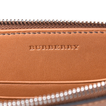 Burberry Mega Check Peyton Crossbody Clutch Bag Saddle Brown 6 of 11