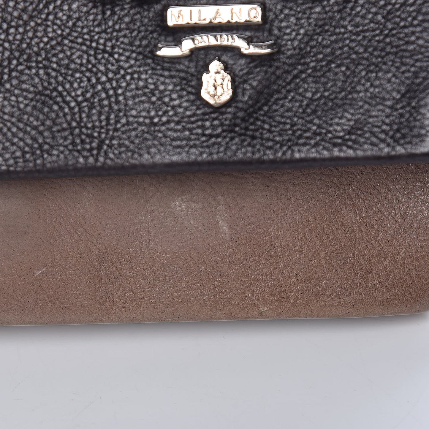 Glace Calfskin Fold Over Clutch Ombre Ardesia Fumo