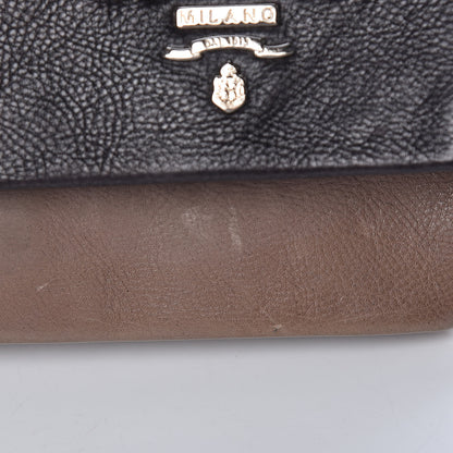 Prada Glace Calfskin Fold Over Clutch Ombre Ardesia Fumo 13 of 17