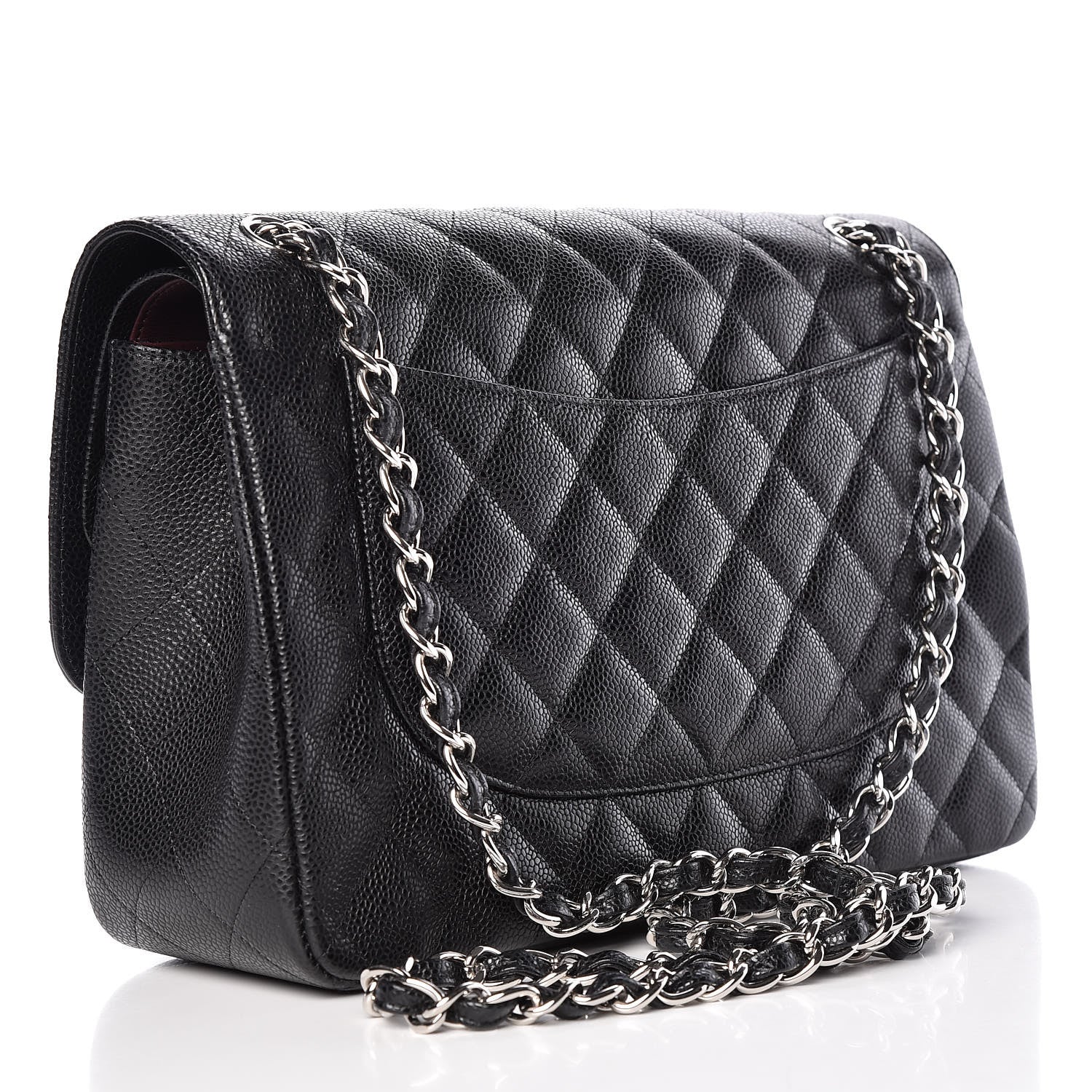 Chanel Caviar Quilted Jumbo Double Flap Black 4 of 10
